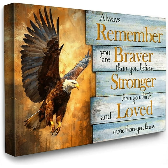 VELVET Motivational Bald Eagle Canvas Wall Art Flying Eagle Decor Painting Bald Eagle Giftsspirational Quotes Posters Home for Living Room Bedroom Bathroom Decoration 20x16inch Framed