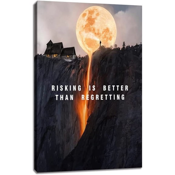 VELVET Motivational Quotes Wall Artspirational Entrepreneur Positive Canvas Poster Print Artwork Painting Picture Office Wall Decor Ready to Hang for Bedroom - 20x24inch Framed