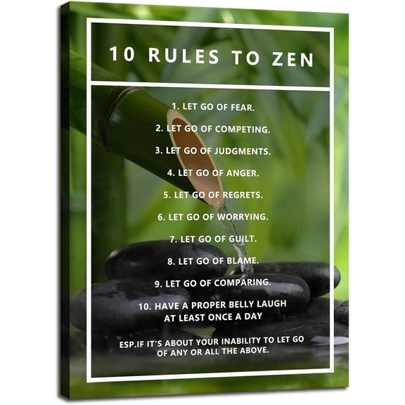 VELVET Office Wall Art Zen Poster Quotes Theme for Motivational Prints Wall Art for Living Room Bedroom Gym Decor 8x10inch Framed