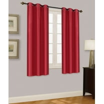 VELVET RED BLACKOUT ENERGY EFFICIENT THERMAL PANEL WINDOW GROMMET DRAPE LIGHT FILTERING SIZE 35" WIDE X 63" LENGTH EACH PANEL