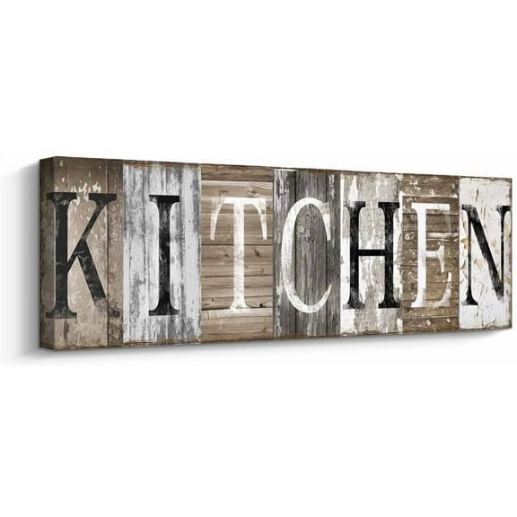 VELVET Rustic Farmhouse Kitchen Decor Wall Sign with Solid Wood ner 16x12inch Framed