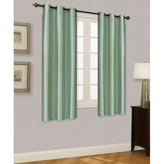VELVET SAGE BLACKOUT ENERGY EFFICIENT THERMAL PANEL WINDOW GROMMET DRAPE LIGHT FILTERING SIZE 35" WIDE X 63" LENGTH EACH PANEL