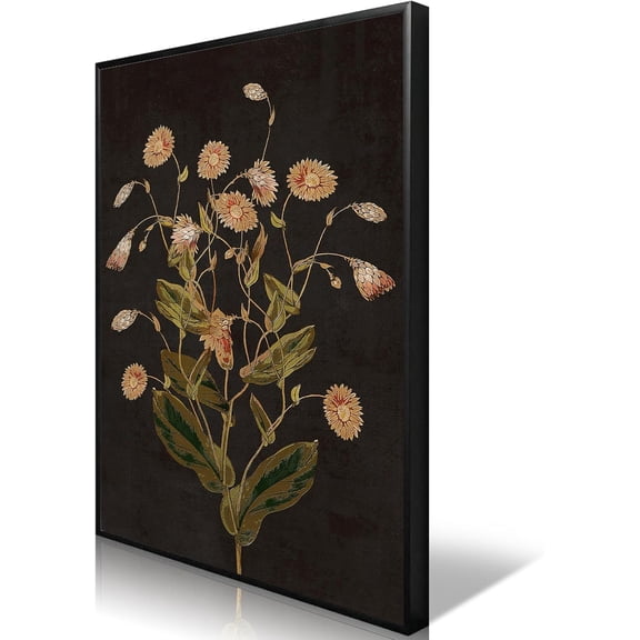 VELVET Vintage Victorian Flower Botanical Wall Art Funky Colorful Retro Room Decor Rustic Printing Antique Wall Decor Aesthetic Room Decor Farmhouse Wall Art Art Printsin 12x16inch Framed