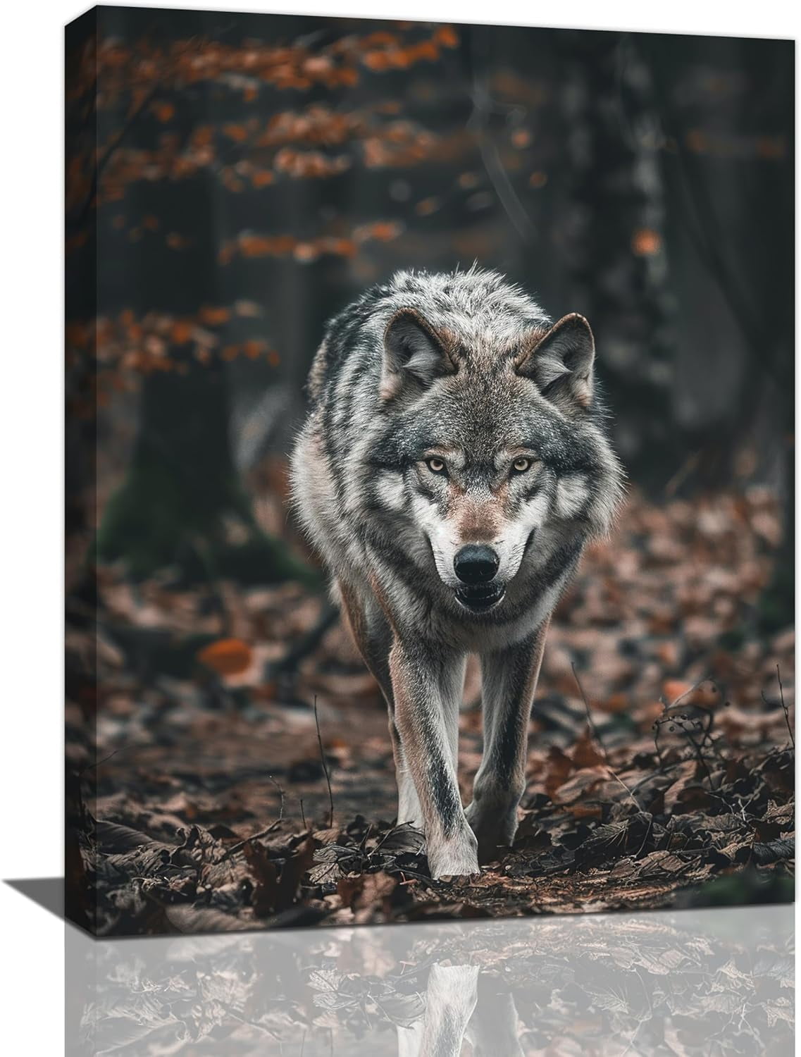 VELVET Wolf Wall Art Wildlife Forest Pictures Wall Decor Wolves Canvas ...