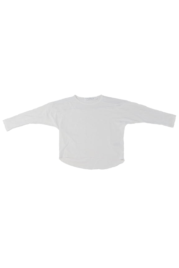 by Graham & Spencer Girl's Salima Hi-Low Hem 3/4 Sleeve Tee Small 5Y White