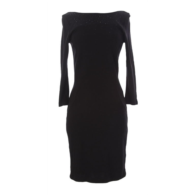 VELVET by Graham & Spencer Women's Embellished Mini Dress Medium Black 