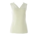 thumbnail image 1 of VELVET by Graham & Spencer Women's Lace Inset Sleeveless Blouse Small Milk, 1 of 3