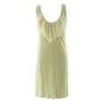 thumbnail image 1 of VELVET by Graham & Spencer Women's Ruffle Front Detail Tank Dress Medium Cream, 1 of 3