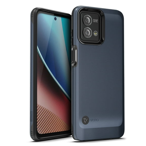 VENA Outcross for Motorola Moto G Stylus 5G (2023) Case, Military Grade Drop Protection, Dual Layer Shockproof Protective Phone Case - Slate Blue / Black