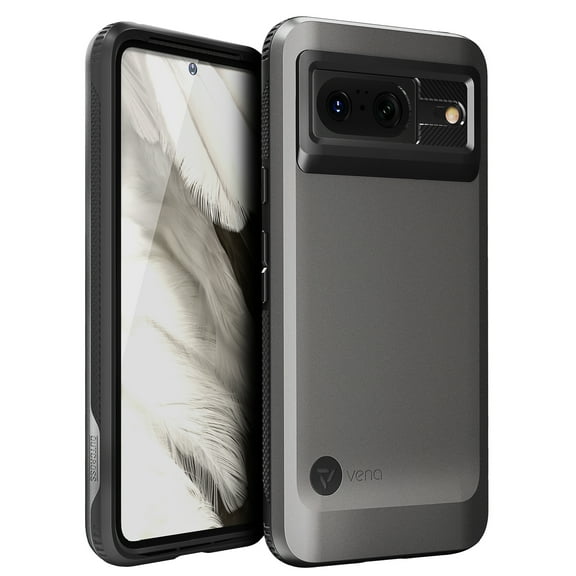 VENA Outcross for Google Pixel 8 Case (2023) Case, Military Grade Drop Protection, Dual Layer Shockproof Protective Phone Case - Graphite Gray/Black