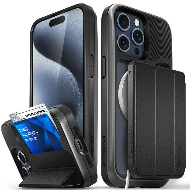 VENA Detachable Wallet Case For Apple iPhone 15 Pro Max (6.7