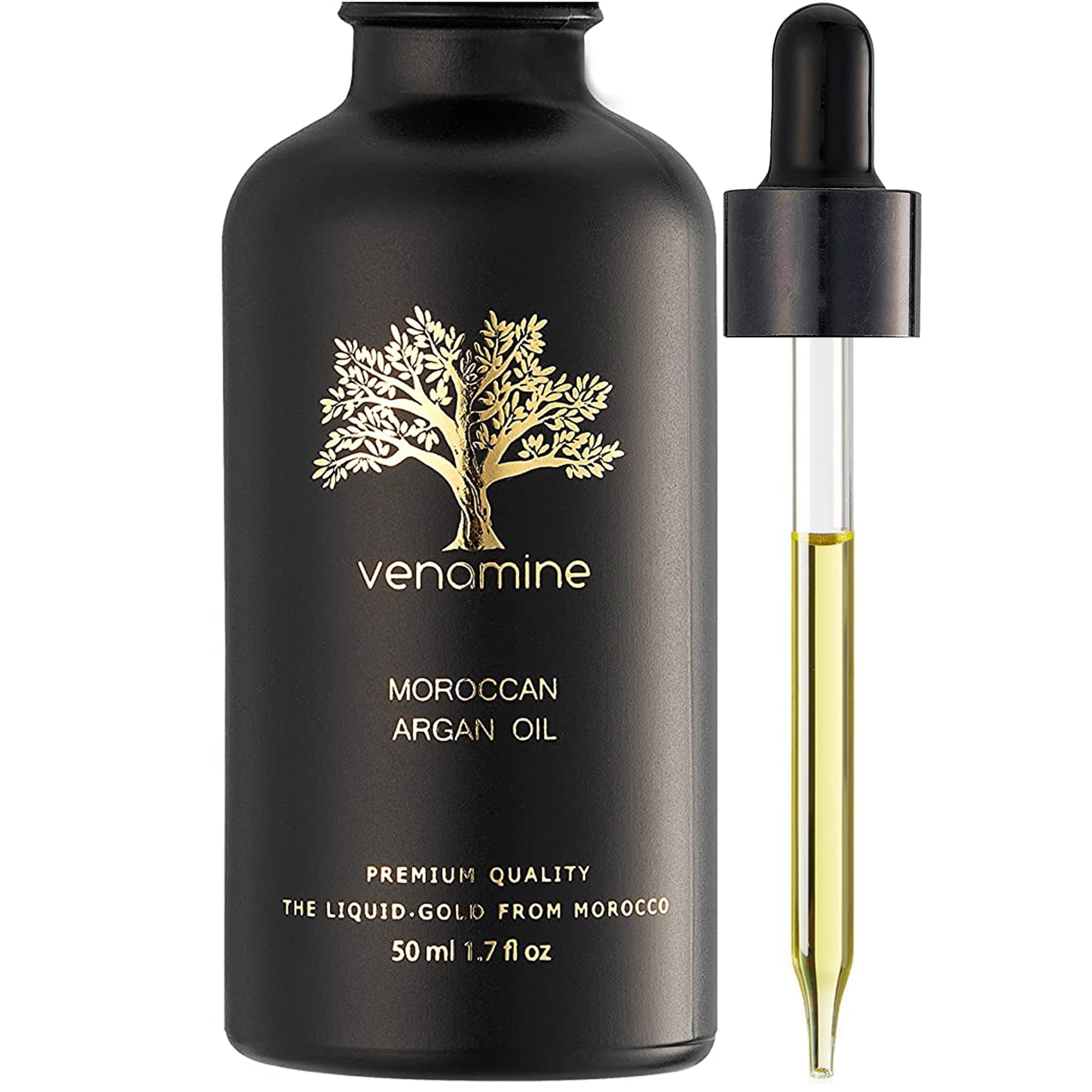VENAMINE 100% Moroccan Argan Oil USDA Certified Organic (1.7oz / 50mL