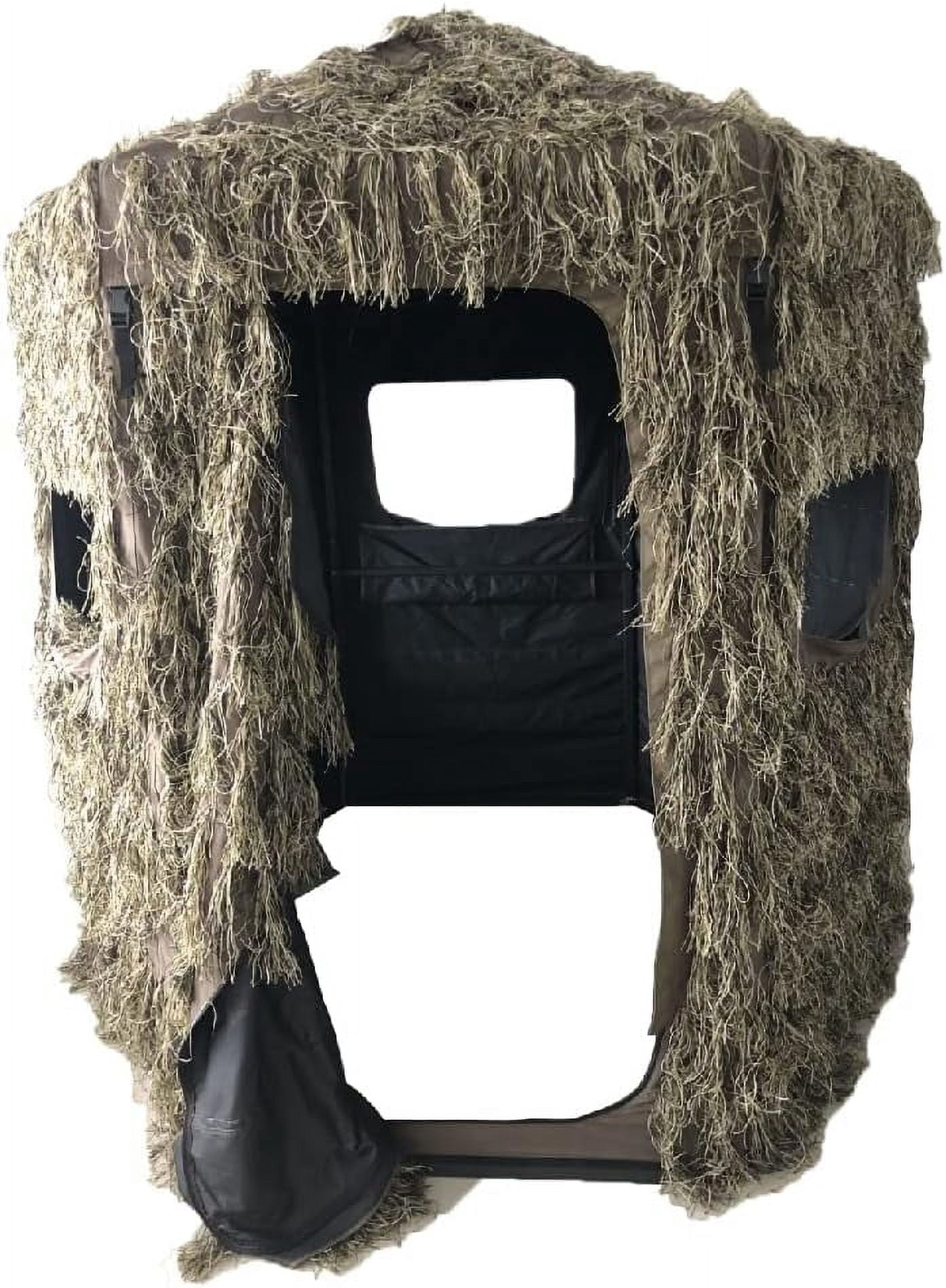 VENATIC A-Frame Series Duck Blind - Spacious 4-Hunter Layout Blind With Brush Strips & Dog Doors, Quick Setup Design