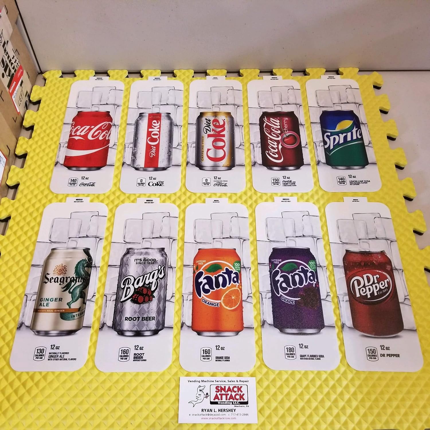 VENDORS SODA VENDING MACHINE 12oz "CAN" VEND LABEL VARIETY KIT - Walmart.com