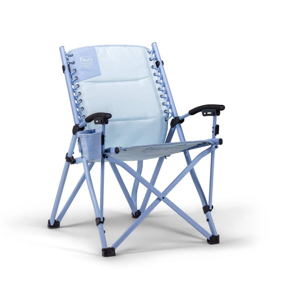 Timber Ridge VENE™ Bungee Camping Chair, Folding Outdoor Bungee Chair with Armrests, Coastal Mist
