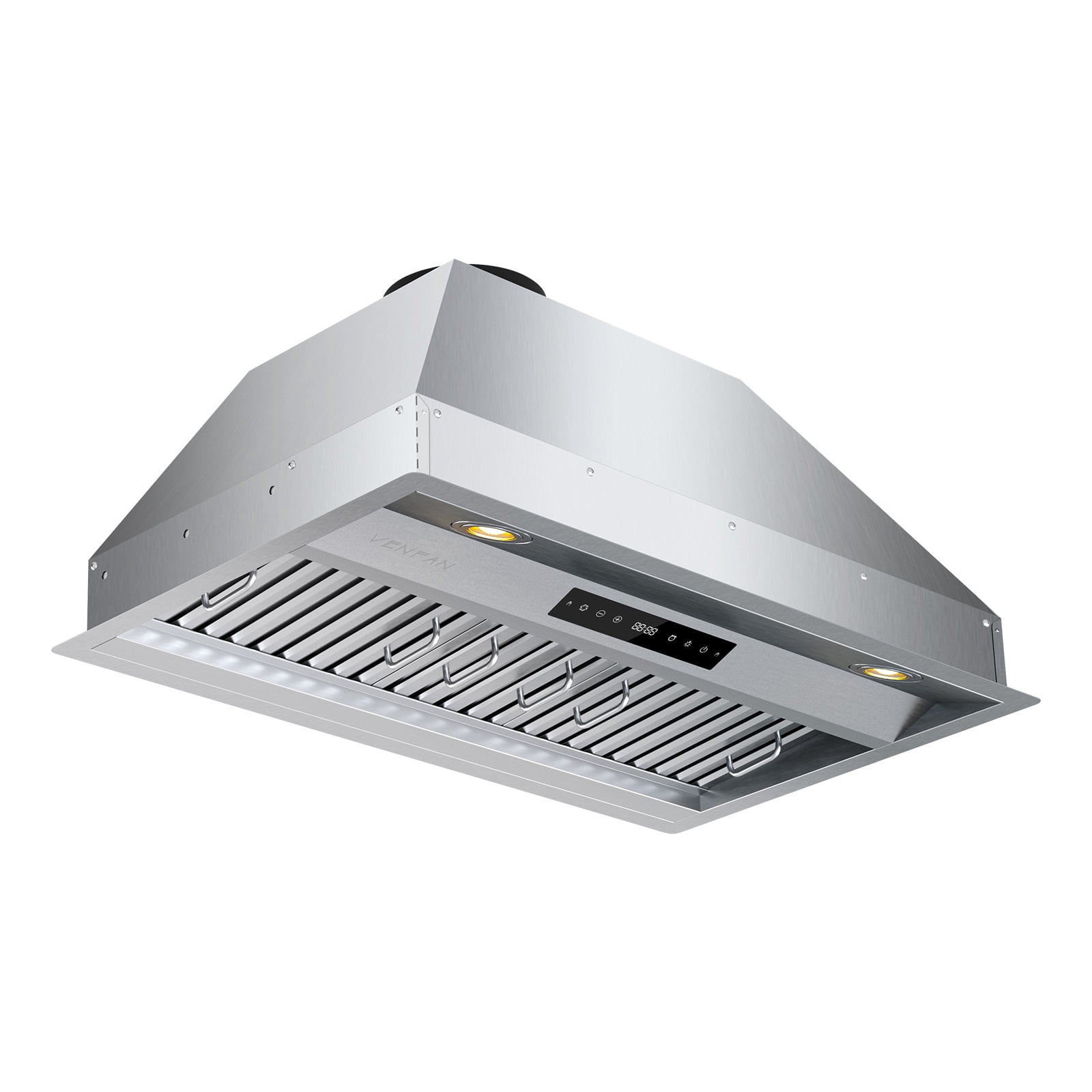 VENFAN 30 Inch Range Hood Insert, 1200 CFM Ultra Quiet DC Motor, Gesture & Touch Control, Ducted/Ductless Convertible, Stainless Steel Built-in Kitchen Vent Hood