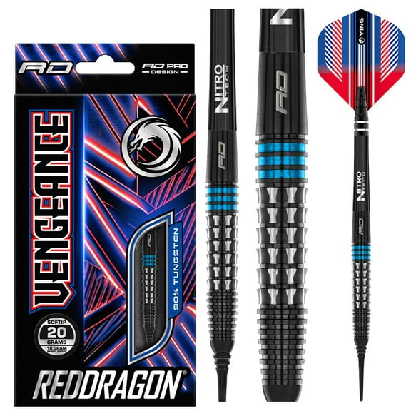 VENGEANCE BLUE 18 gram barrel/20 gram full 90% Tungsten SOFT TIP