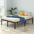 thumbnail image 1 of VENI 18" Heavy Duty Rounded Edge Bed Frame with Steel Slats Large Storage , King, 1 of 8