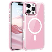VENINGO Case for iPhone 16 Pro Max Compatible with Mag-safe 6.9 Slim Shockproof Drop-Resistant Anti-Slip Protective Cover, Pink