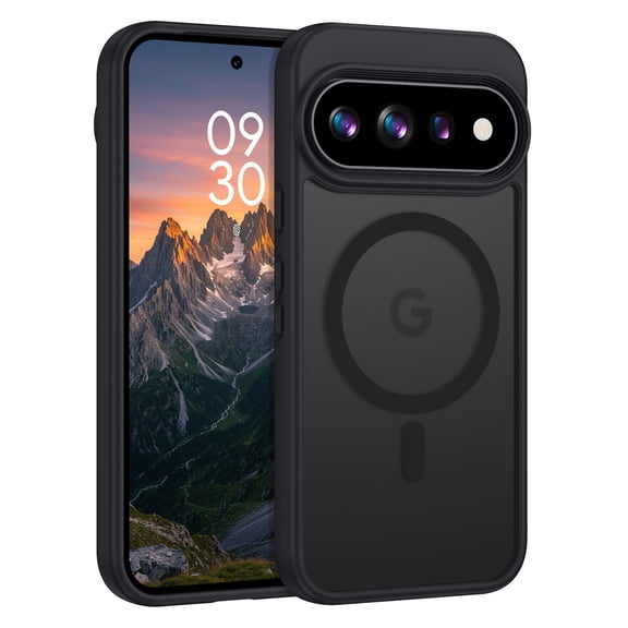 VENINGO Google Pixel 11 Case / Google Pixel 11 Pro Case, Magnetic Mag-Safe Compatible, Slim Shockproof Protective Cover, Translucent Matte, Black