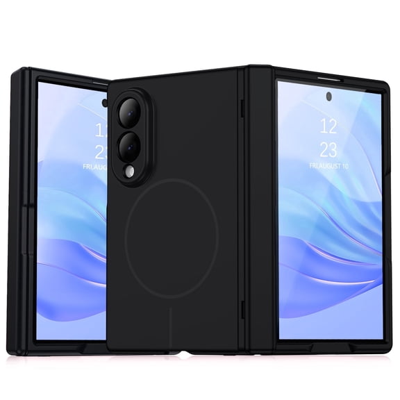 VENINGO Magnetic Case for Samsung Galaxy Z Fold8 with Screen Protector, Hinge Protection, Shockproof Scratch Resistant Slim Phone Case for Samsung Z Fold8, Black