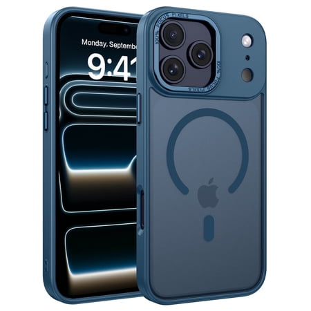 VENINGO Magnetic Case for iPhone 18 Pro / iPhone 17 Pro 6.3" Compatible with Mag-safe,Translucent Matte Shockproof Scratch Resistant iPhone 18 Pro Case / iPhone 17 Pro Case,Blue