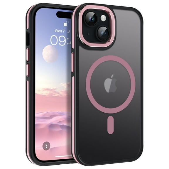 VENINGO Magnetic Case for iPhone 15 Plus Compatible with Mag-safe, Translucent Matte Shockproof Scratch Resistant Girls Women iPhone 15 Plus Case - Pink