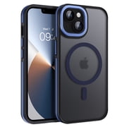 VENINGO Magnetic Phone Case for iPhone 13 & iPhone 14 Compatible with Mag-safe,Translucent Matte Shockproof Scratch Resistant Phone Case，Blue
