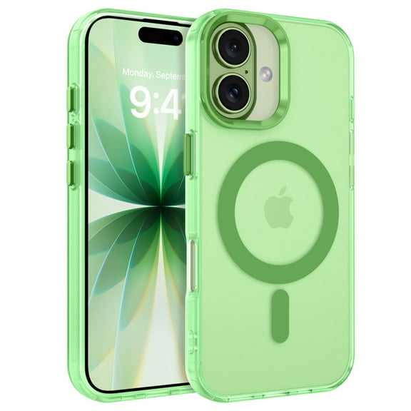 VENINGO Magnetic Phone Case for iPhone 17 6.3" Compatible with Mag-safe , Translucent Matte Shockproof Scratch Resistant iPhone 17 Case,Green