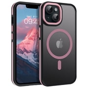 VENINGO Magnetic Phone Case for iPhone 13 & iPhone 14 Compatible with Mag-safe,Translucent Matte Shockproof Scratch Resistant Phone Case Pink