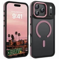 VENINGO Magnetic Phone Case for iPhone 17 Pro Max 6.9" Compatible with Mag-safe,Translucent Matte Shockproof Scratch Resistant iPhone 17 Pro Max Case，Pink
