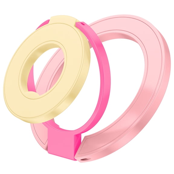 VENINGO Magnetic Phone Ring Holder for Mag-Safe Case, Dual-Side Magnet Phone Grip Kickstand,Removable Gym Finger Grip Loop for iPhone 17/16/15/14/13 Pro, Pro Max, Plus, Magnetic Accessories