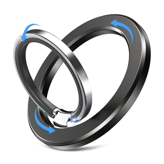 VENINGO Magnetic Phone Ring Holder for Mag-safe, Magnet Finger Ring Grip Stand Holder, Fit for iPhone 16 15 14 13 12, Pro, Pro Max, Plus, Mag Safe Accessories, Black