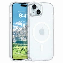 VENINGO Magnetic for iPhone 15 Plus Case Clear Glitter, Compatible with Mag-safe, TPU Transparent Shockproof Slim Bling Sparkly Bumper Cover Phone Case for Women Girls, Clear