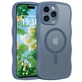 thumbnail image 1 of VENINGO Magnetic for iPhone 15 Pro Max Case ,Compatible with Mag-safe,Wavy Frame Hard Translucent Matte Back Cover,Slim Shockproof Protective iPhone 15 Pro Max Case 6.7",Blue, 1 of 9