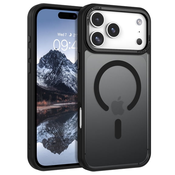 VENINGO Magnetic iPhone 18 Pro Max Case / iPhone 17 Pro Max Case (6.9") - Slim Fit Matte Translucent Cover | Mag-Safe Compatible | Shockproof Anti-Yellowing | Black