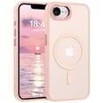 thumbnail image 1 of VENINGO for iPhone 16e Case 6.1",Translucent Matte Shockproof Anti Fall Anti Slip Protective Cover Case for iPhone 16e ,Pink, 1 of 7