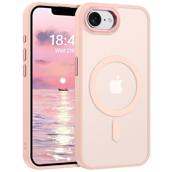 VENINGO for iPhone 16e Case 6.1",Translucent Matte Shockproof Anti Fall Anti Slip Protective Cover Case for iPhone 16e ,Pink