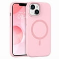 thumbnail image 1 of VENINGO Magnetic for iPhone 13 Case & iPhone 14 Case 6.1" Compatible with Mag-safe,Soft Liquid Silicone Gel Rubber Bumper Shockproof Protective Phone Cover for iPhone 13 & iPhone 14, Pink, 1 of 8