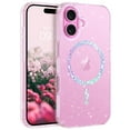 thumbnail image 1 of YINLAI iPhone 16 Case Compatible with Mag-safe 6.1",Glitter Sparkle Slim Tpu Transparent Shockproof Protective Case for iPhone 16,Clear, 1 of 8