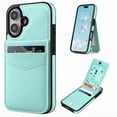 thumbnail image 1 of VENINGO for iPhone 16 Wallet Case 6.1" with Card Holder Slots PU Leather Kickstand Magnetic Lock Lightweight Shockproof Full Body Protective Cover for iPhone 16, Mint Green, 1 of 8