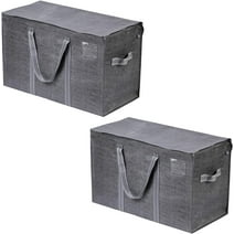 VENO 2 Pack Heavy Duty Zipper Storage Moving Bags, Closet Organizer (Dark Gray)