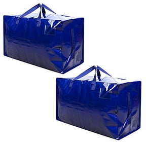 VENO 2 Pack Moving Bags, Moving Supplies, Moving Boxes, College Packing Storage Boxes with Lids Alternative, Heavy Duty Dorm Organizer Tote, Extra Large, Sturdy Handles, Zipper (Blue)