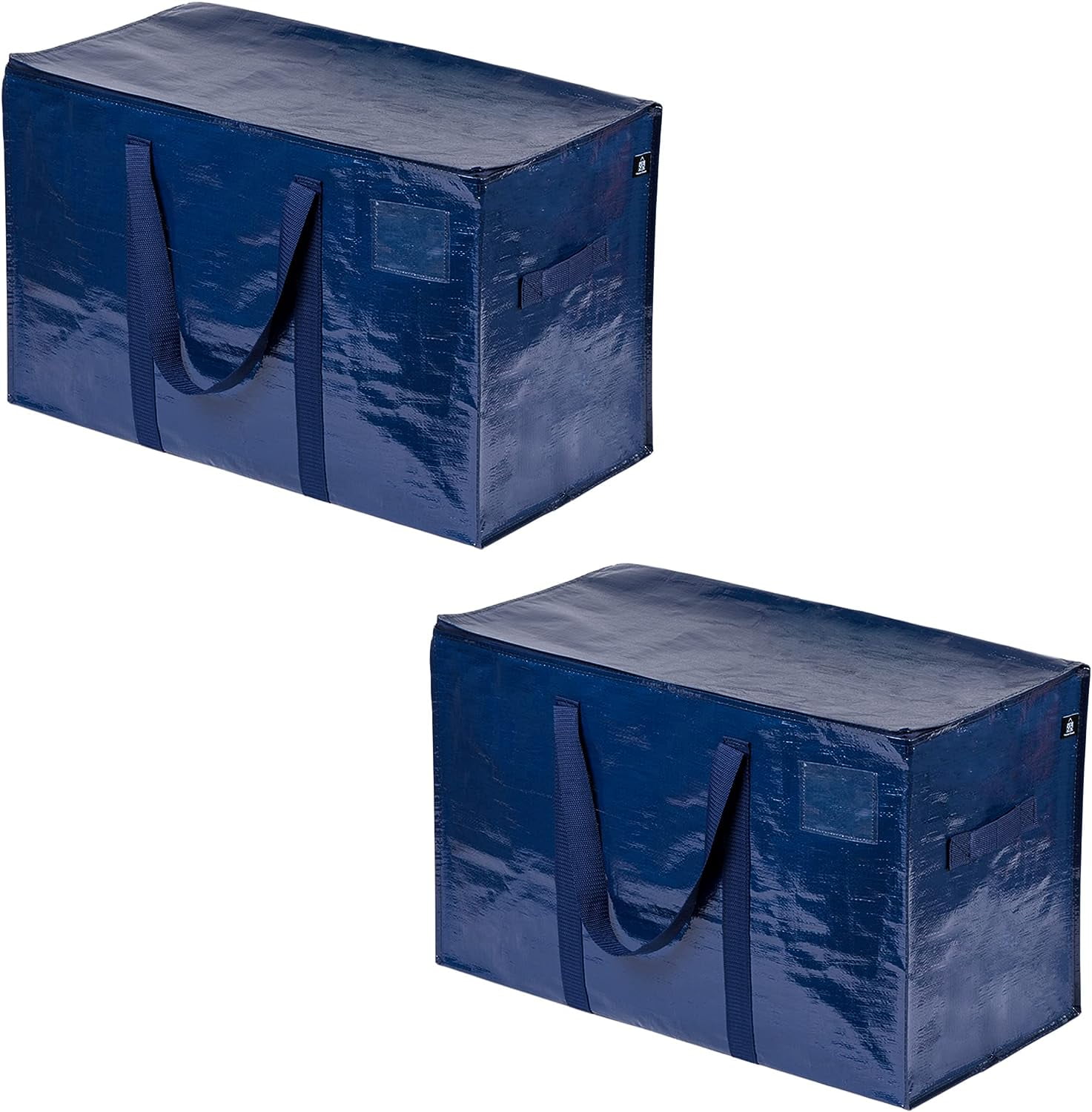 Veno 4 Pack XL Heavy Duty Foldable Moving Storage Zipper Bag w/ Reinforced Structure Alternative to Moving Box (Clear)