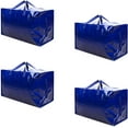 thumbnail image 1 of VENO 4 Pack Moving Bags, Moving Supplies, Moving Boxes, College Packing Storage Boxes with Lids Alternative, Heavy Duty Dorm Organizer Tote, Extra Large, Sturdy Handles, Zipper (Blue), 1 of 8