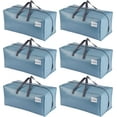 thumbnail image 1 of VENO 6 Pack Moving Bags w/Backpack Straps, Moving Supplies, Moving Boxes, College Packing Storage Boxes with Lids Alternative, Heavy Duty, Extra Large, Sturdy Handles, Zippers (Light Blue), 1 of 8