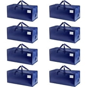VENO 8 Pack Moving Bags w/Backpack Straps, Moving Boxes & Storage Bins Alternative, Packing Supplies, Holiday Storage, Dorm Room Essentials Storage Bags (Blue)