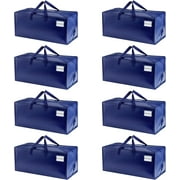 VENO 8 Pack Moving Bags w/Backpack Straps, Moving Boxes & Storage Bins Alternative, Packing Supplies, Camping Accessories Totes for Storage, Dorm Room Essentials Storage Bags (Blue)