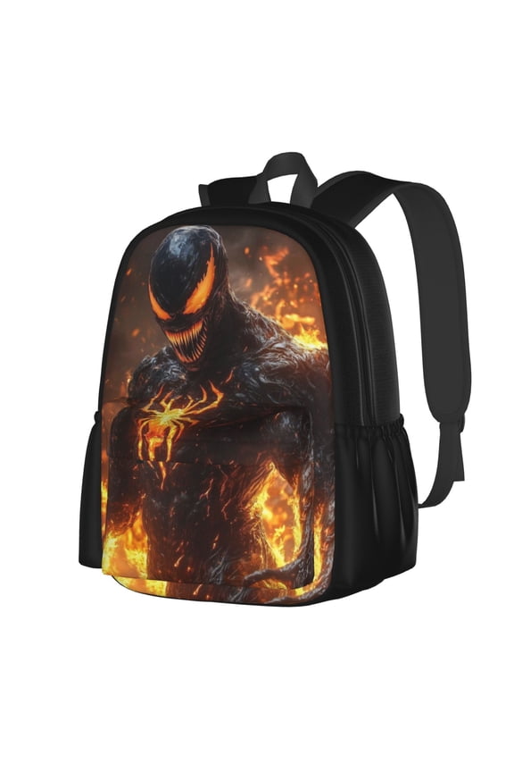 VENOM Backpack Cartoon Backpack Anime Mochila Large Capacity Leisure Full Print for Outdoor Trip Gift for Friends Fans 16x11 inches