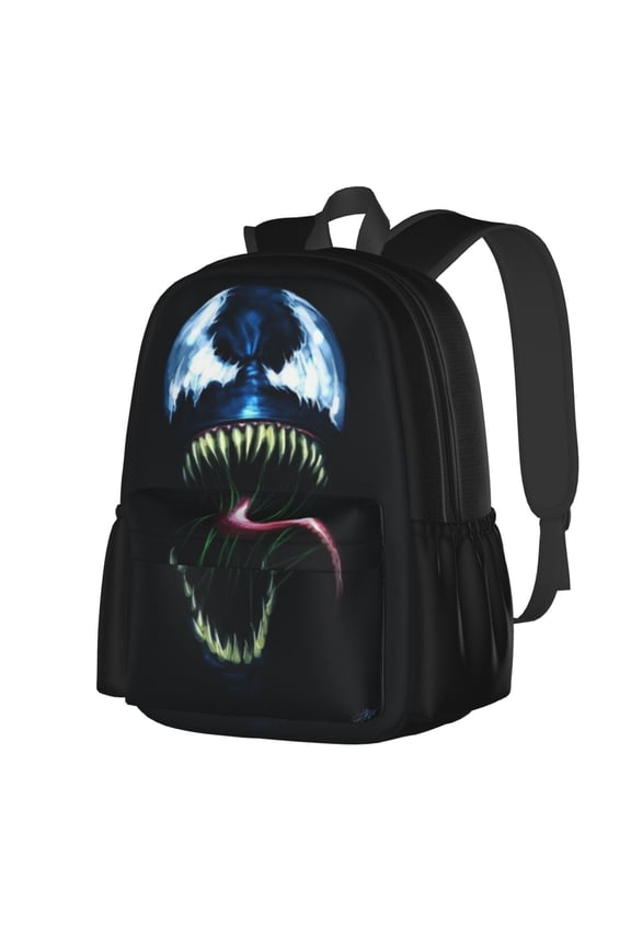 VENOM Backpack Cartoon Backpack Anime Mochila Large Capacity Leisure Full Print for Outdoor Trip Gift for Friends Fans 16x11 inches